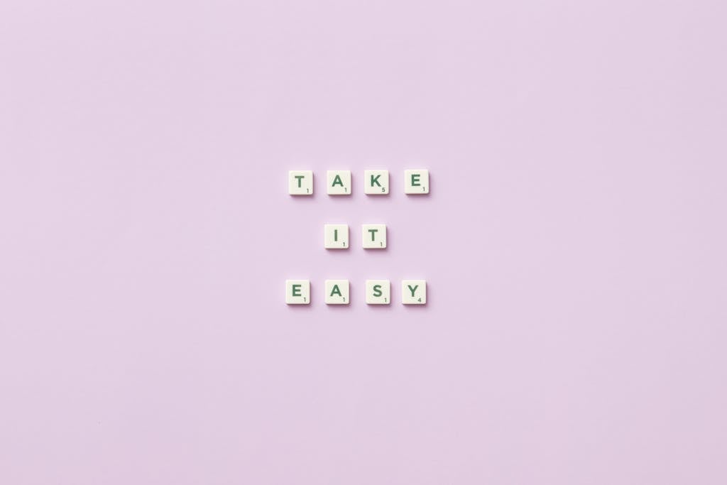 About Us Advice Text on a Lilac Background